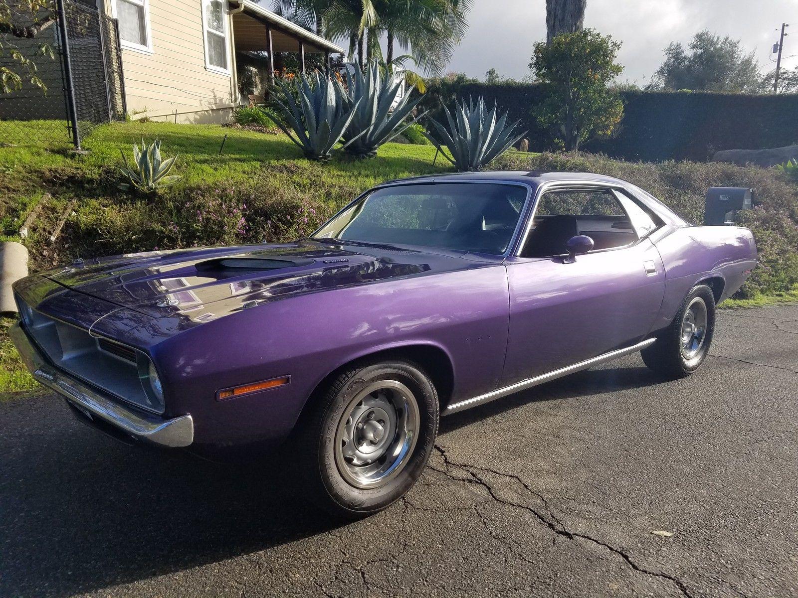 1970 plymouth barracuda purple killer big block mopar