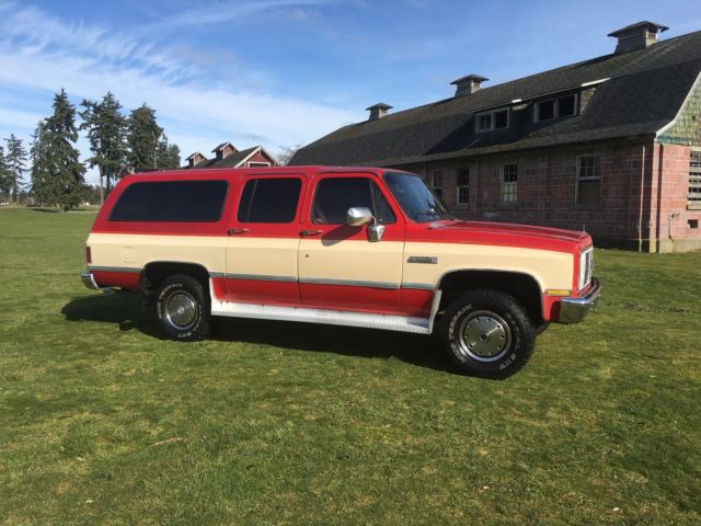 1988 gmc suburban v2500 3/4ton 4x4 runs great rust free worldwide no reserve