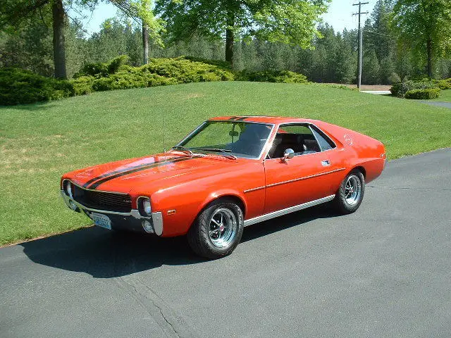 1969 amc amx 390v8 go pack fastback! nice and clean ! red and black!