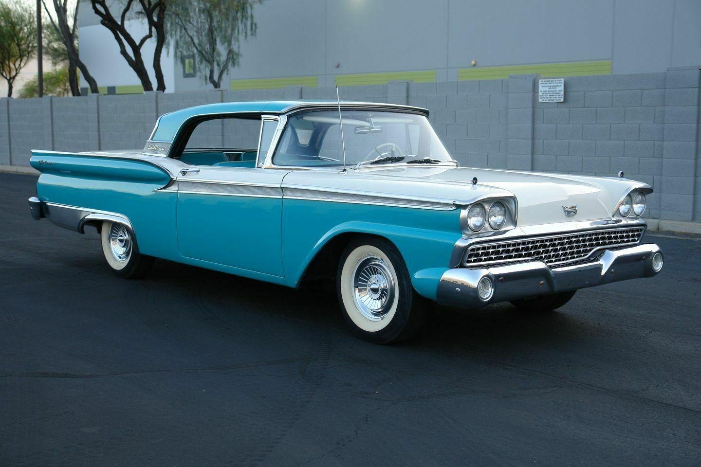 1959 ford fairlane teal with 75159 miles hardtop convertible