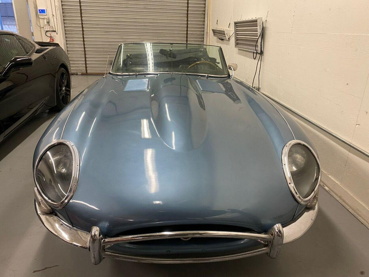 1965 jaguar e type convertible blue over black manual