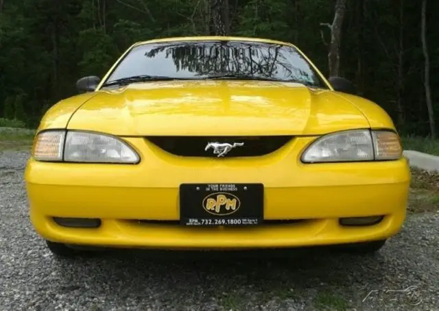 94 mustang gt 5 speed manual low miles yellow no reserve nj ny pa ct