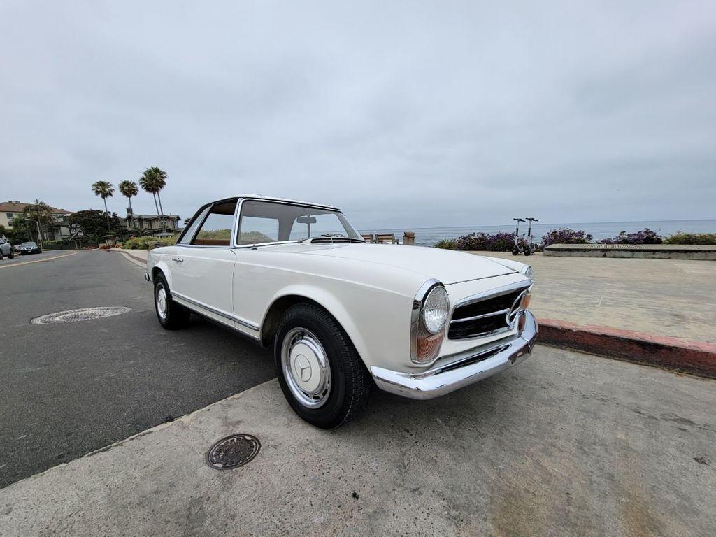 1969 mercedes-benz 280sl coupe 17000 miles white with bamboo leather