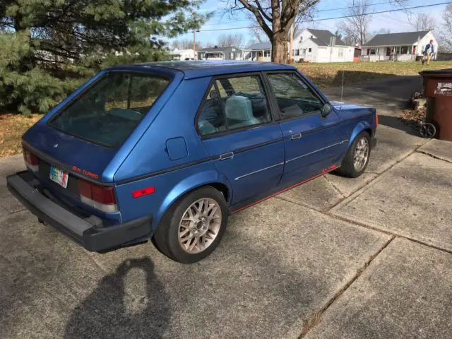 1985 dodge omni glh-t santa fe blue turbo