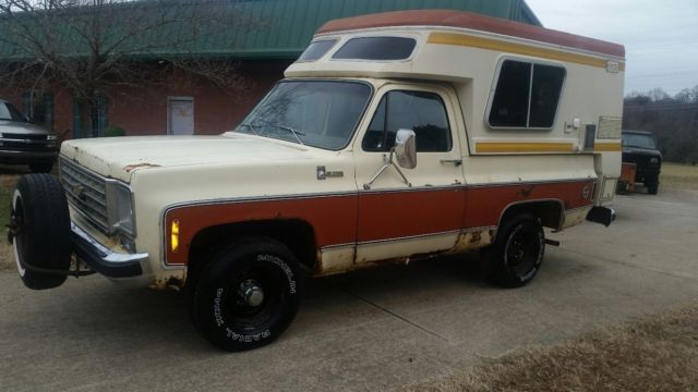 1976 chevrolet blazer chalet 4x4 4wd camper rv no reserve!!