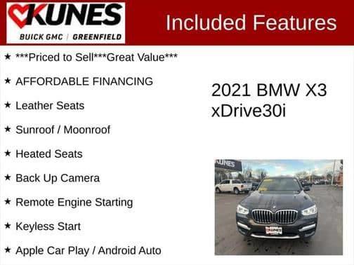 2021 bmw x3 xdrive30i in milwaukee, wisconsin
