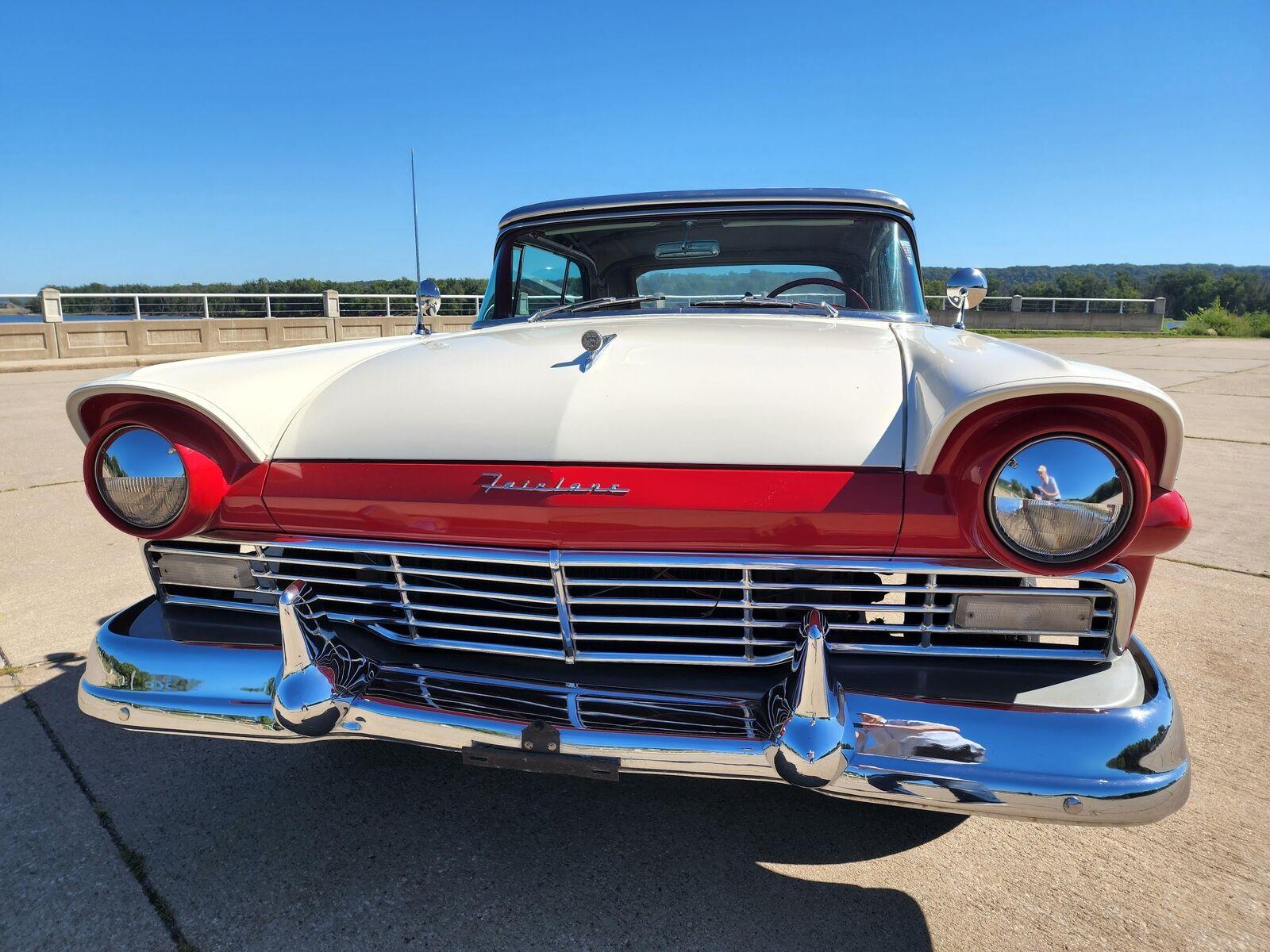 1957 ford fairlane 312 v8 automatic new interior no rust