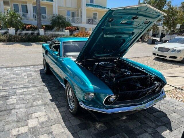 1969 ford mustang 351 windsor 4bbl gulfstream aqua