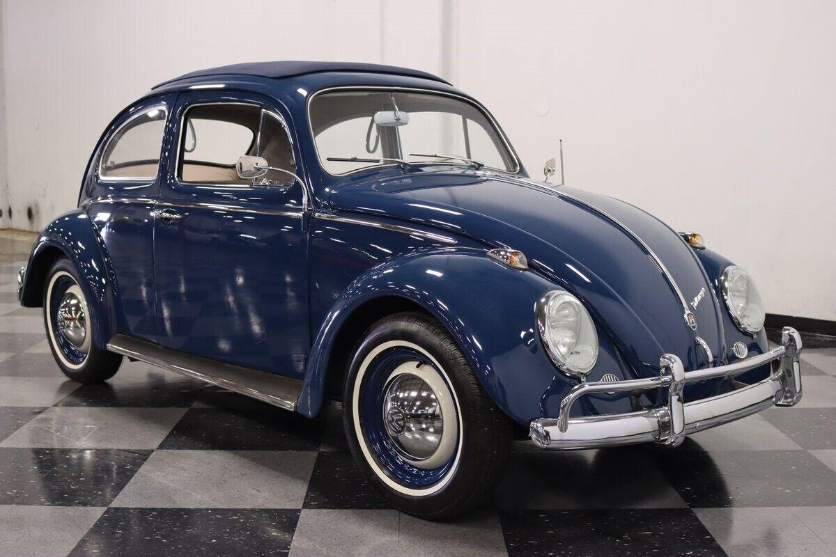 1960 volkswagen beetle classic ragtop 29673 miles indigo blue