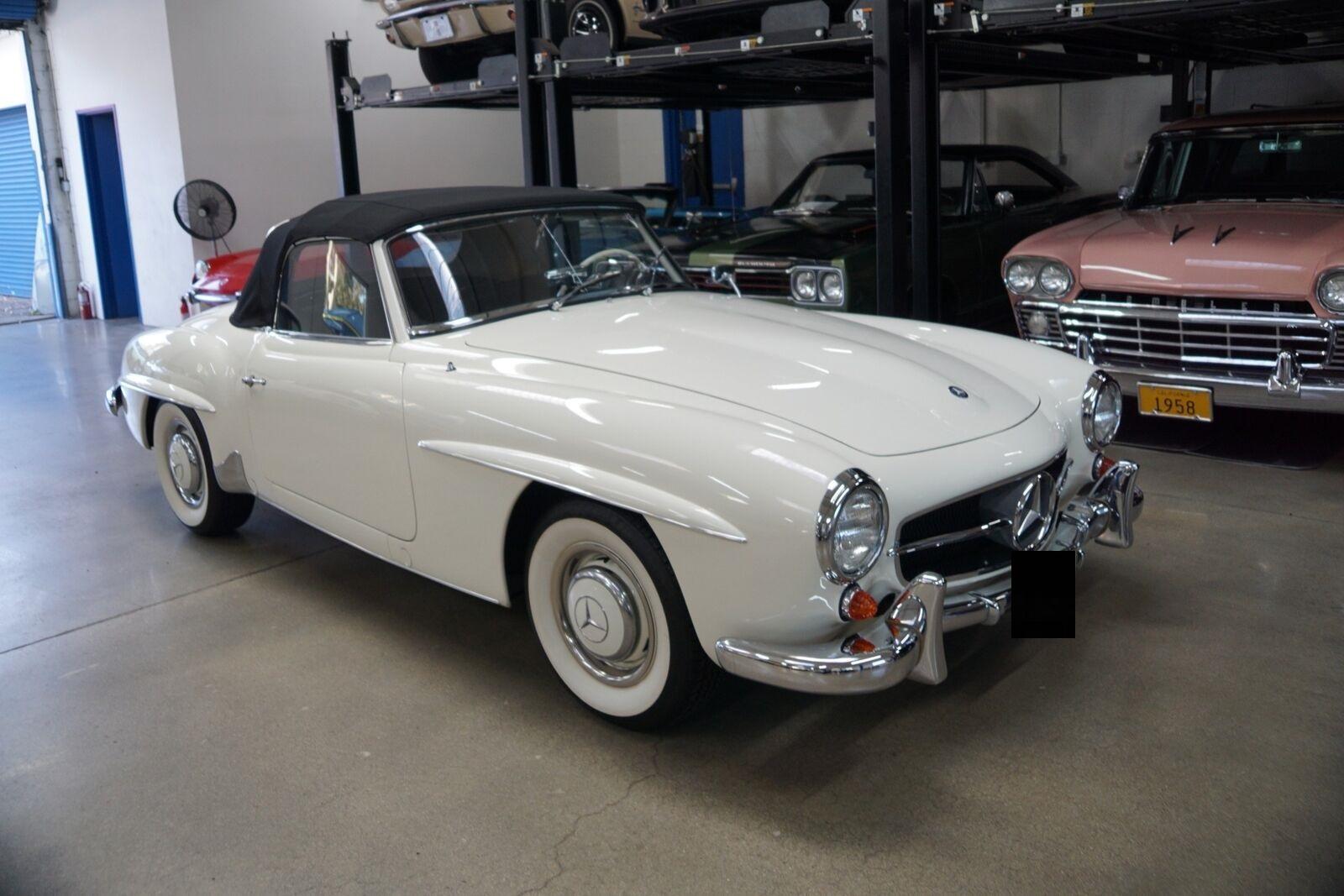 1957 mercedes-benz 190sl white roadster convertible 548 miles