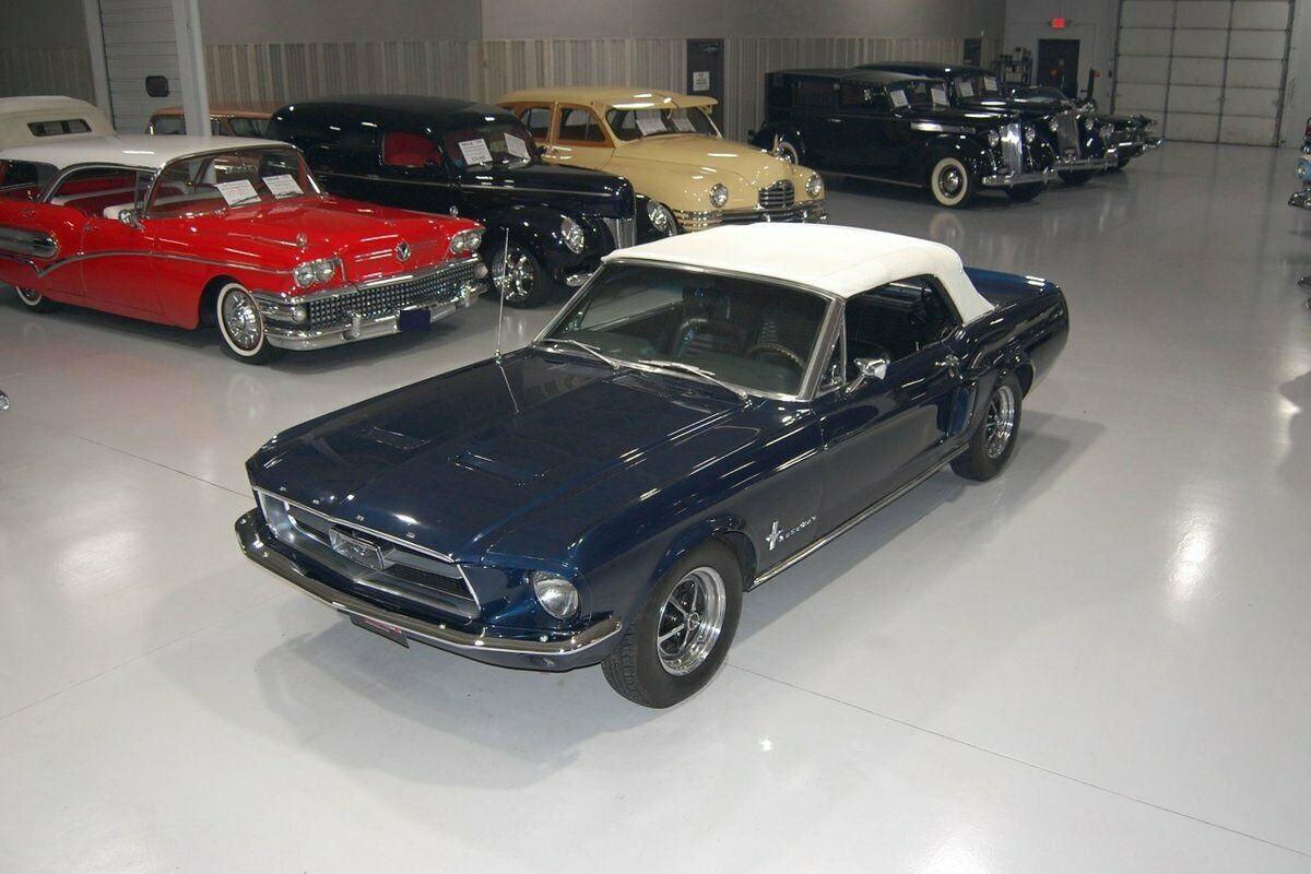 1967 ford mustang convertible nightmist blue 51866 miles