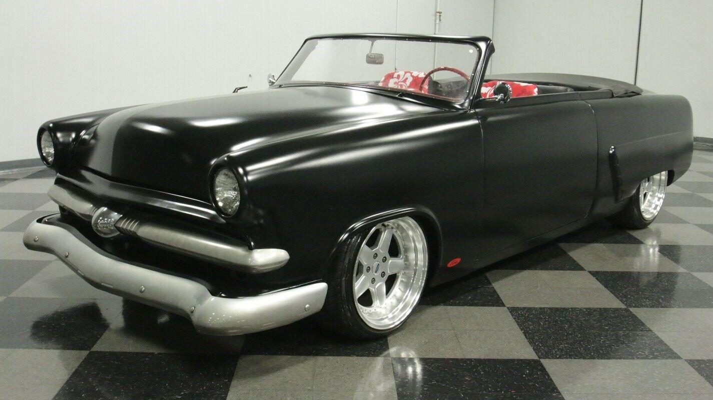 1953 ford crestline roadster restomod v8 supercharged black 1852 miles