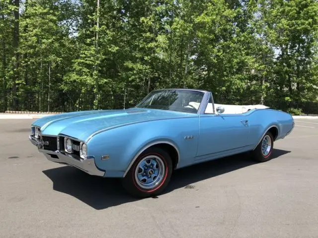 1968 oldsmobile 442 convertible factory a/c blue restored gorgeous