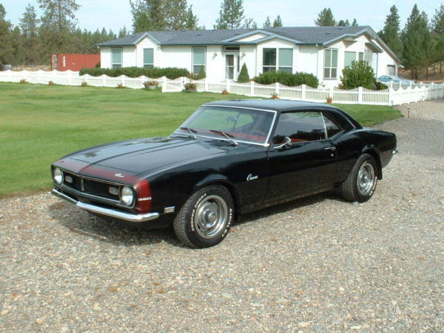 1968 chevrolet camaro 2 dr. coupe 350v8, black, beautiful paint. drives great!