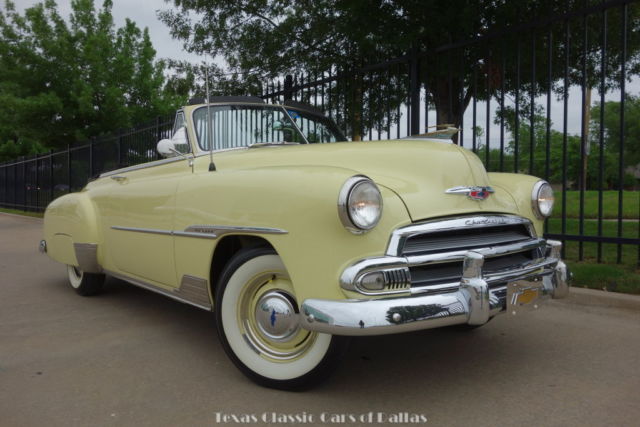 1951 chevrolet deluxe styleline convertible coupe vintage automobile - restored