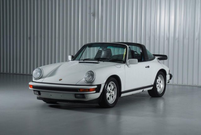 1987 porsche 911 carrera 3.2 targa carrera white/black 5-speed g50 72k pristine!