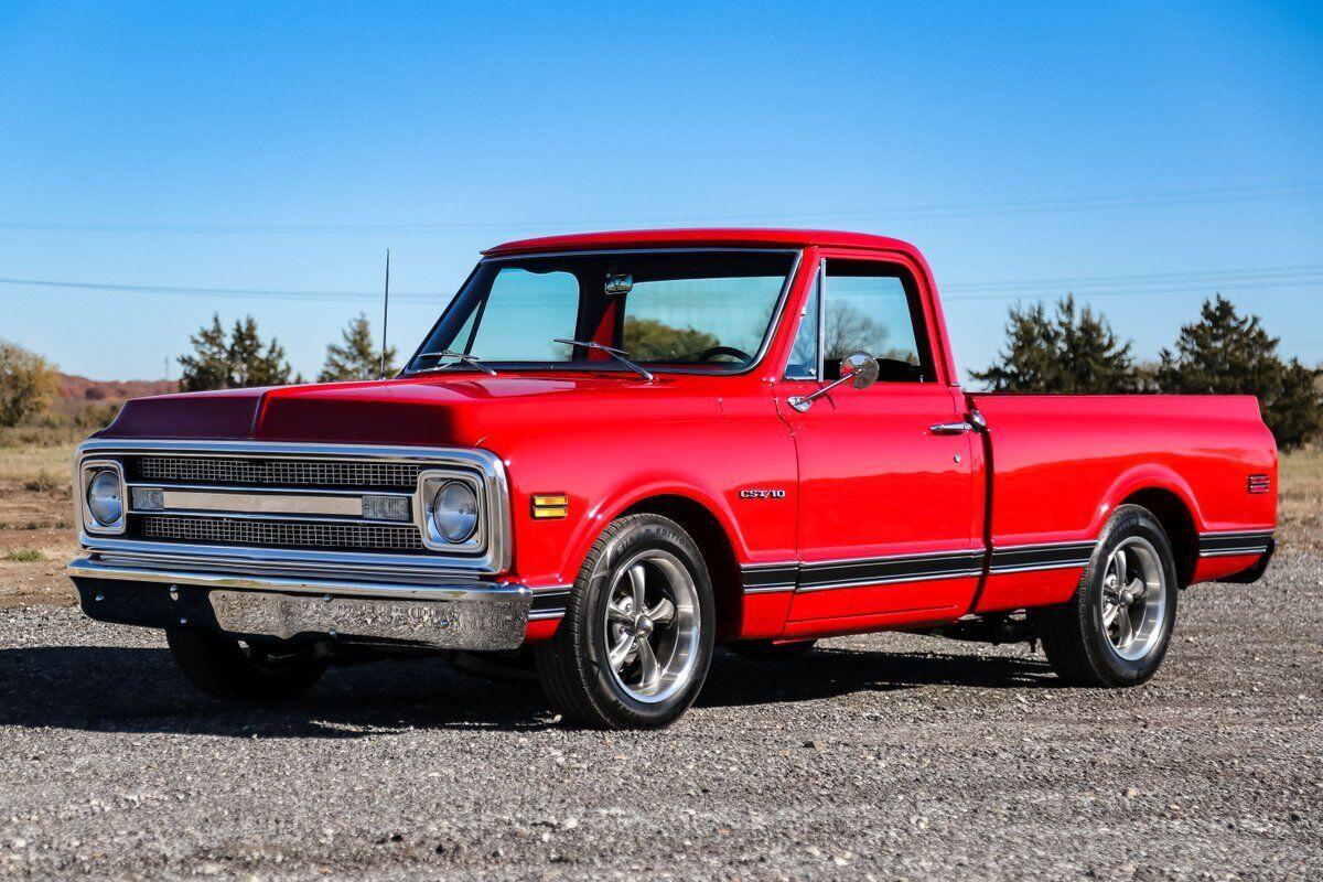 1969 chevrolet c 10 swb 78710 miles red truck 350 v8