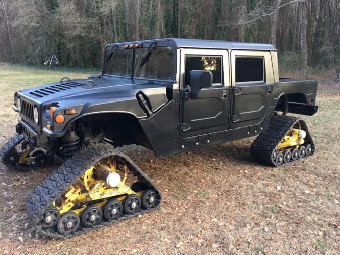 1995 hummer h1 hardtop 350 v8 mattracks rockstars tracks custom for sale in norway, maine