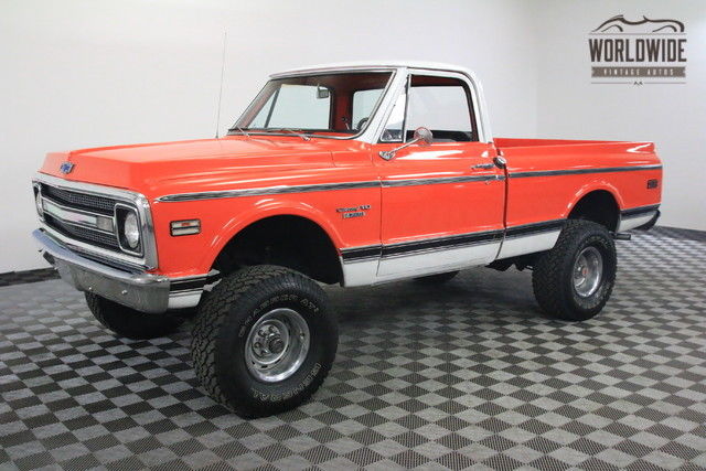 1970 orange restored show truck v8 auto 4x4!