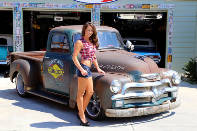 1954 chevy 3100 rat rod free shipping fuel injected v8 four wheel pdb ps