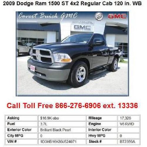 2009 dodge ram 1500 st 4x2 regular cab 120 in. wb brilliant black pear in austin, tx