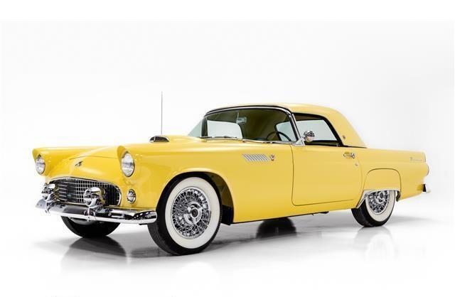1955 ford thunderbird goldenrod yellow 566 miles