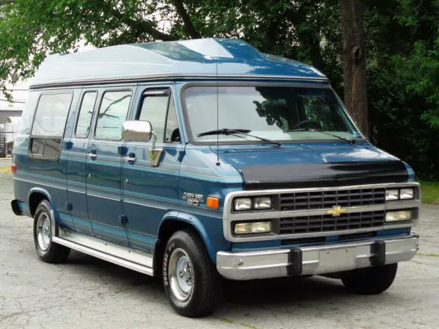 no reserve hightop tow package tv cold ac clean runs drives great g20 g-20