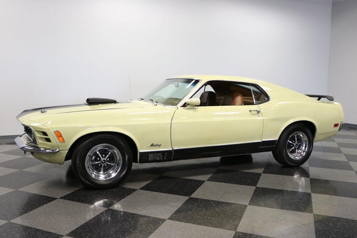 1970 ford mustang mach 1 light ivy yellow 67524 miles