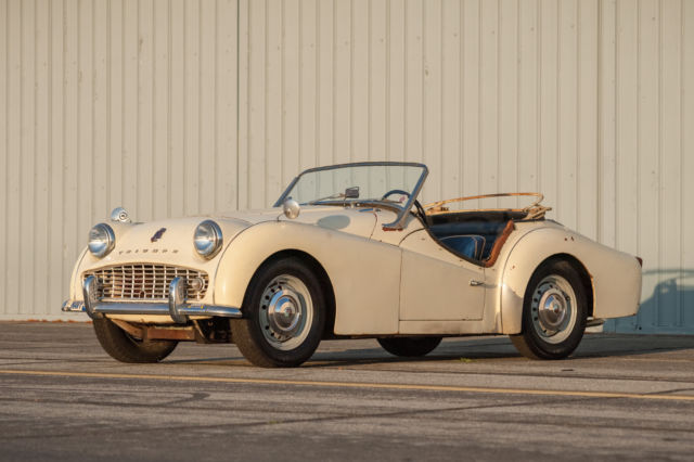 1959 triumph tr3a roadster, original california car, 39k, wide mouth beauty, nr