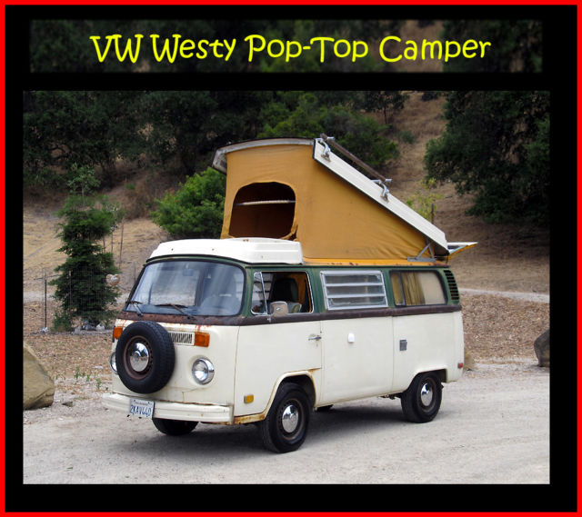 vw westfalia, westy, poptop campmobile, california camper bay window