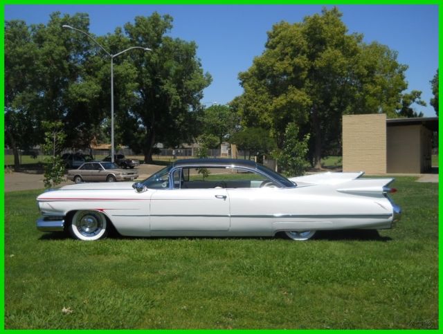 restored 1959 cadillac coupe deville lt1 350/700r ps pb new interior new paint