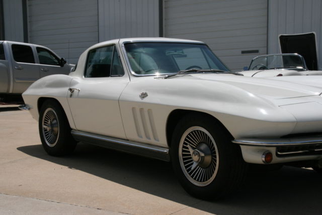 1966 corvette coupe ermine white with black interior 4 speed knock offs nice