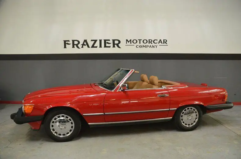 classic signal red palamino two owner 1989 560sl california car