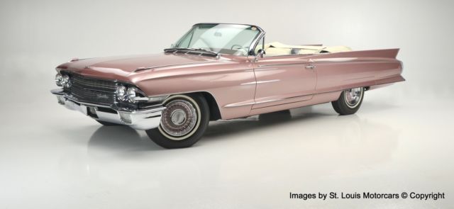 1962 cadillac eldorado biarritz convertible pink heather white beautiful driver!