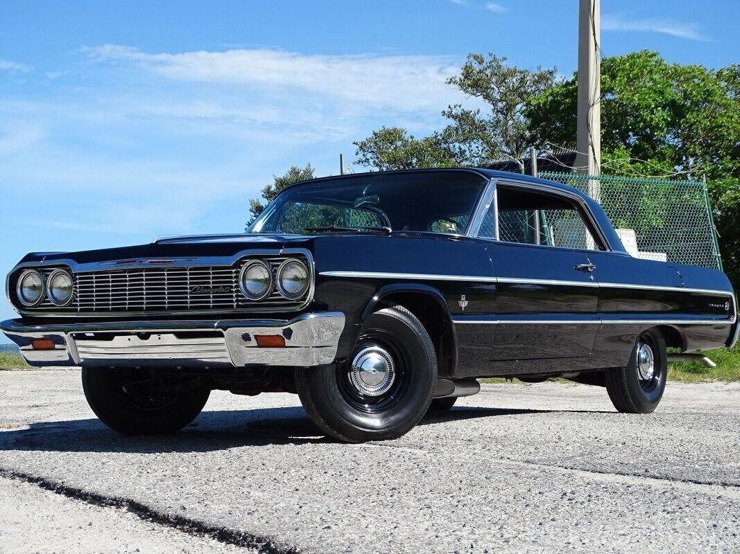 1964 chevrolet impala black 409 v8 425 hp 30140 miles
