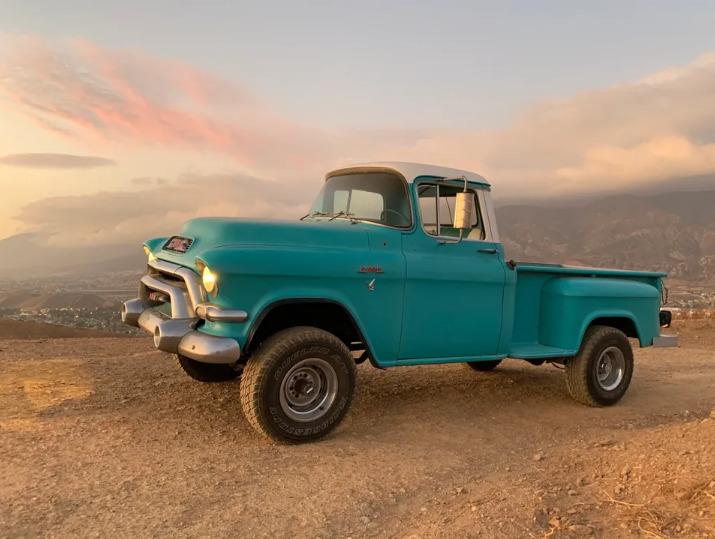 1956 gmc 100 4x4 blue truck 62000 miles fun to drive