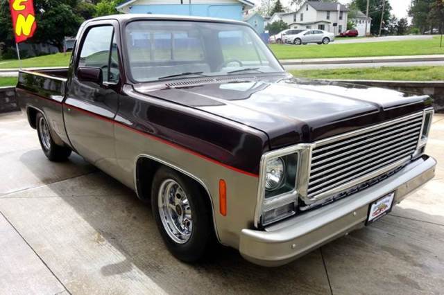1975 chevrolet c/k 10 series shorty 2wd shaved lowered and cool