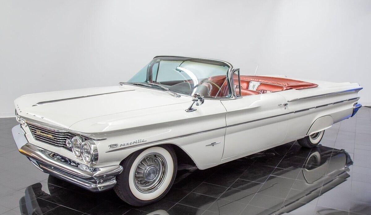 1960 pontiac bonneville original shelltone ivory white 12634 miles