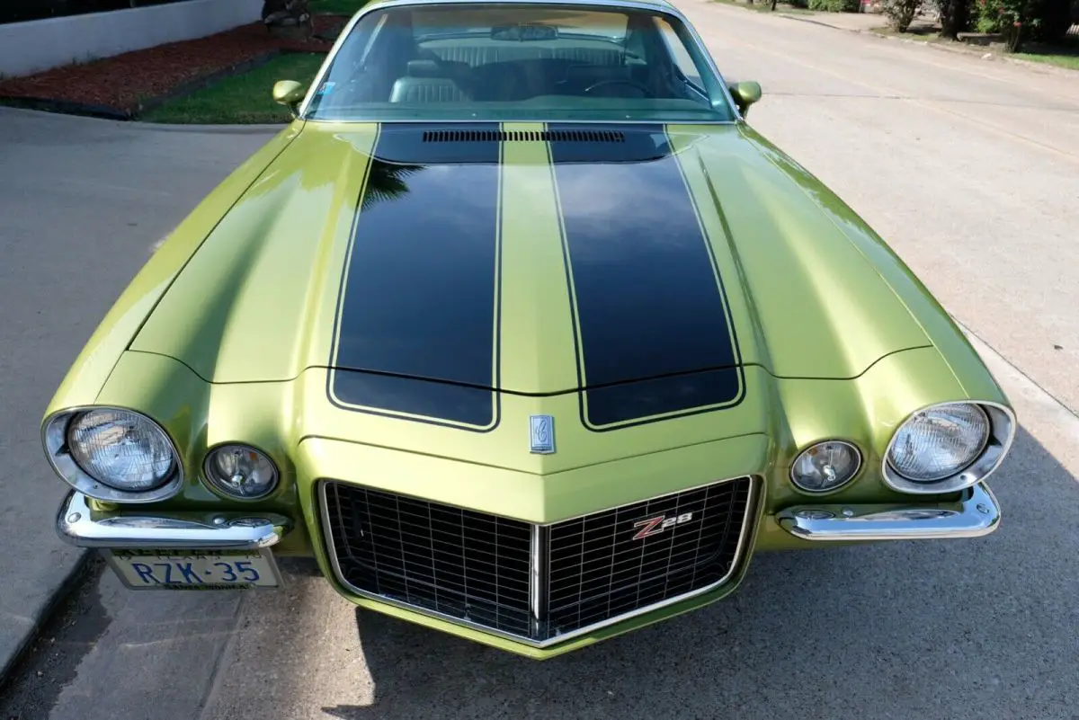 1970 camaro z28 rs, matching numbers, citrus green, rare
