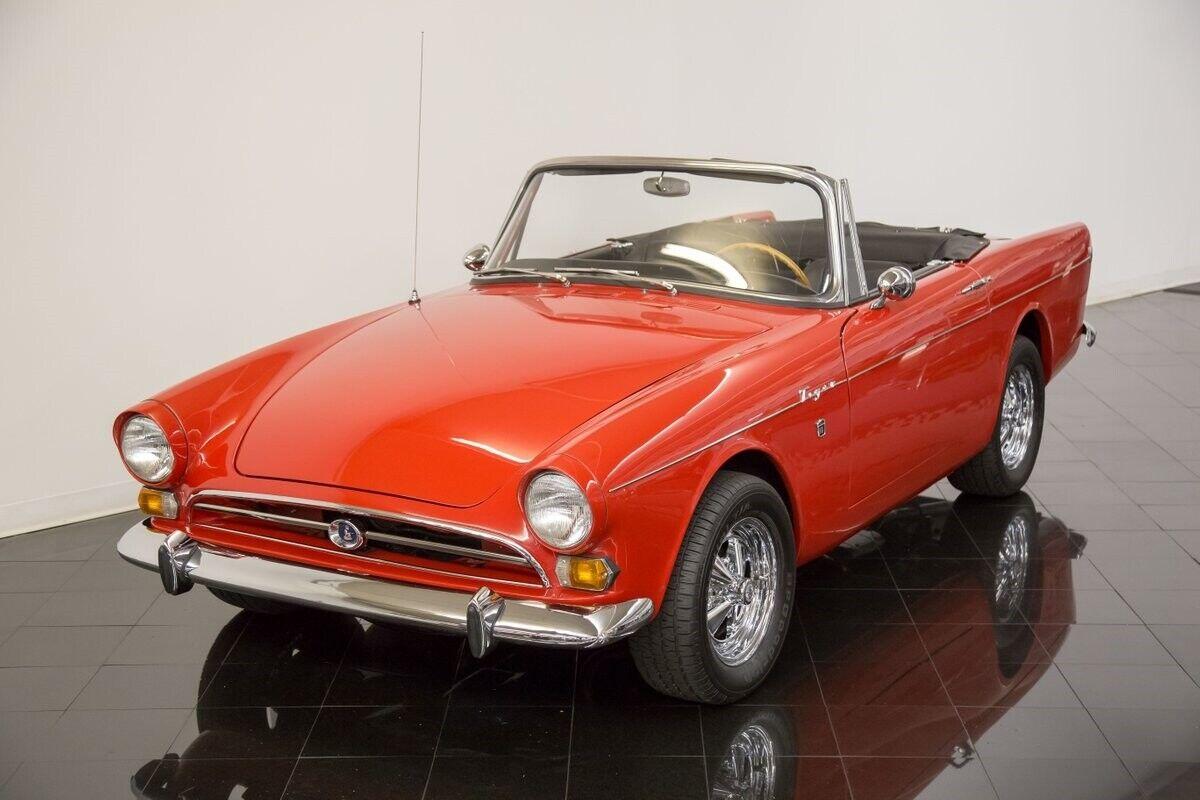 1966 sunbeam tiger sports roadster carnival red 65036 miles