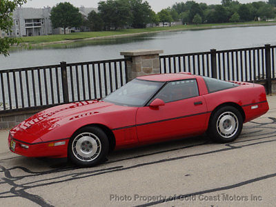 1987 chevy corvette coupe red/red lthr auto 5.7l v8 only 29k acutal mileage wow