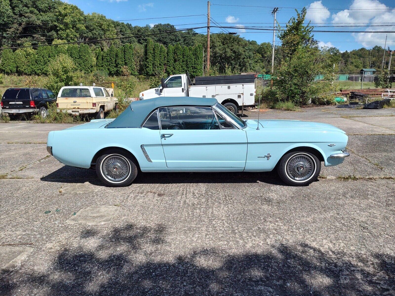 1965 ford mustang convertible original blue 26744 miles