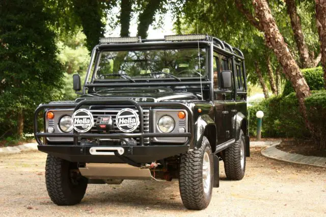 land rover defender 110 puma upgraded galvanized frame modernized custom build