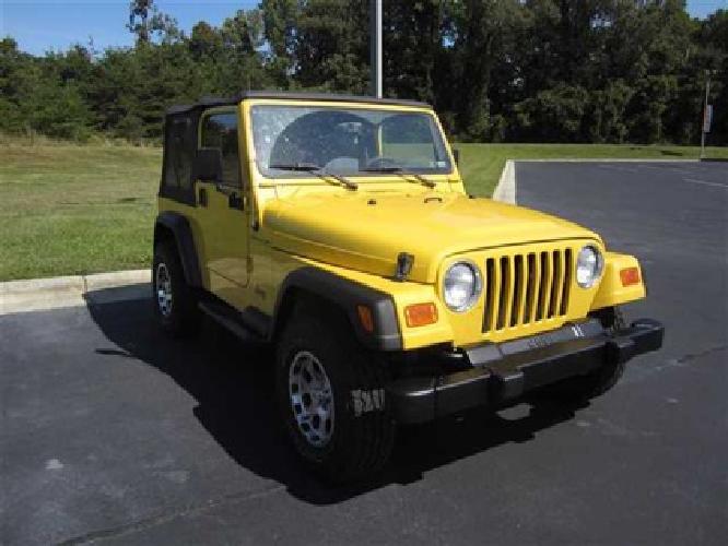 used 2002 jeep wrangler 2dr se 4x4 coupe, 45,311 miles in burlington, nc