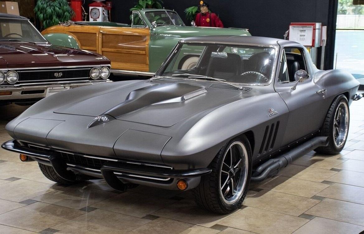 1966 chevrolet corvette coupe restomod matte gray 303 miles 427ci