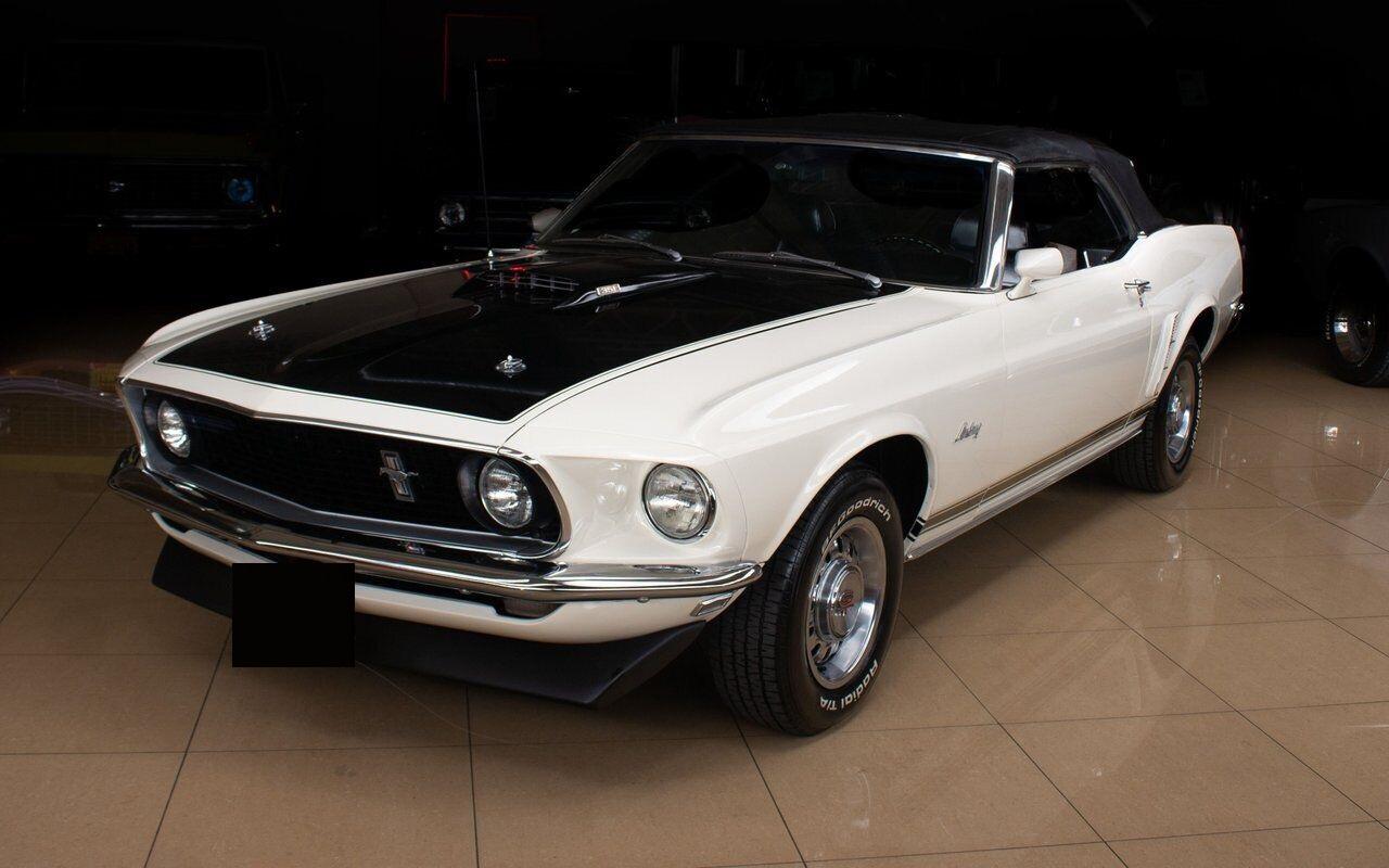 1969 ford mustang gt convertible tuxedo edition 75163 miles