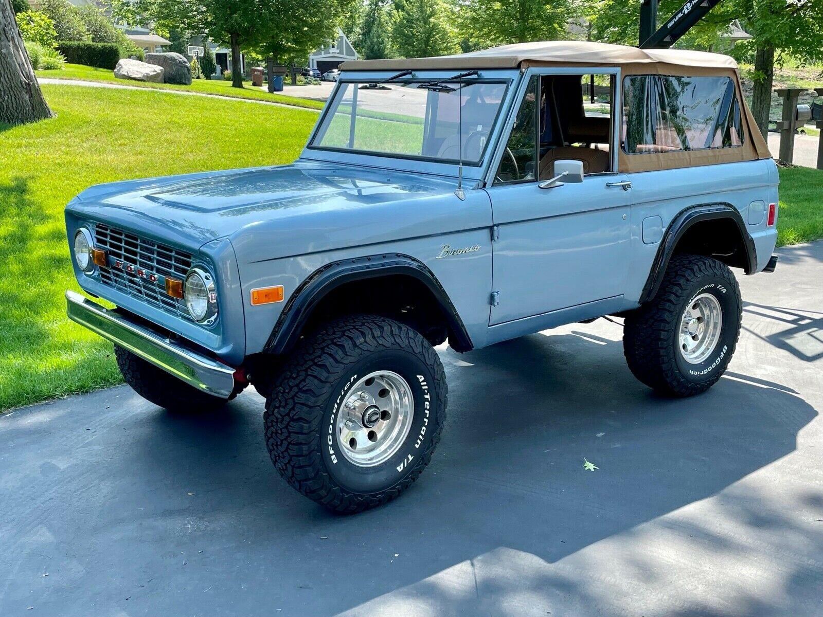 1977 ford bronco brittany blue bronco v8 351 windsor