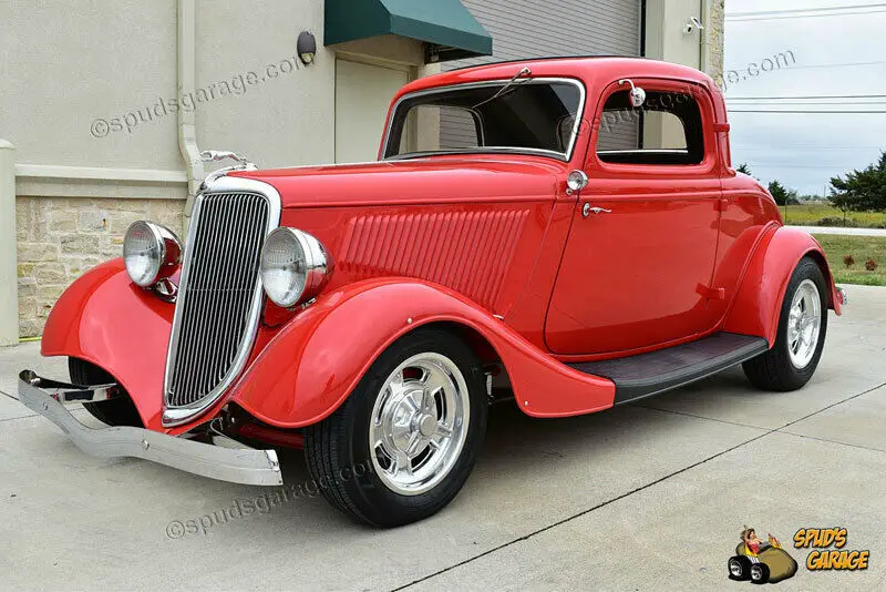 1934 ford 3 window rumble seat coupe "henry ford" steel resto-rod zz-430 v8