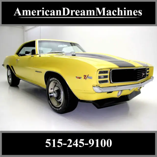 1969 camaro rs, z28, dz302 engine, 4speed, console tach and gauges