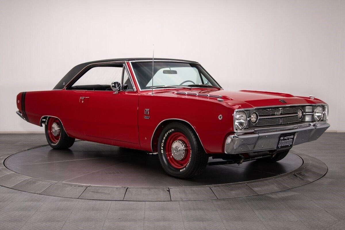 1968 dodge dart gts red hardtop 383 v8 4 speed manual 643 miles